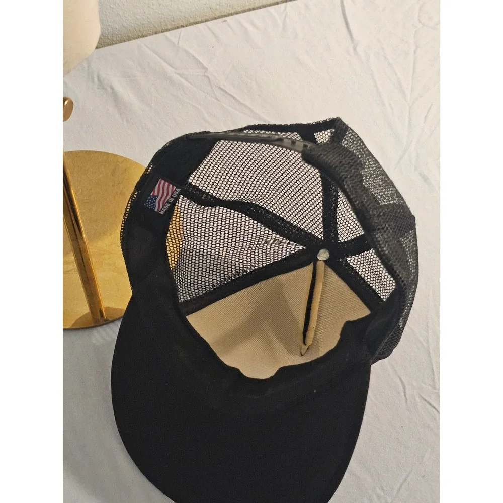 Pray For Surf Trucker Hat Black Mesh Snapback Foam Front Made in USA Hat
